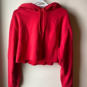 Cropped H&M Red Hoodie